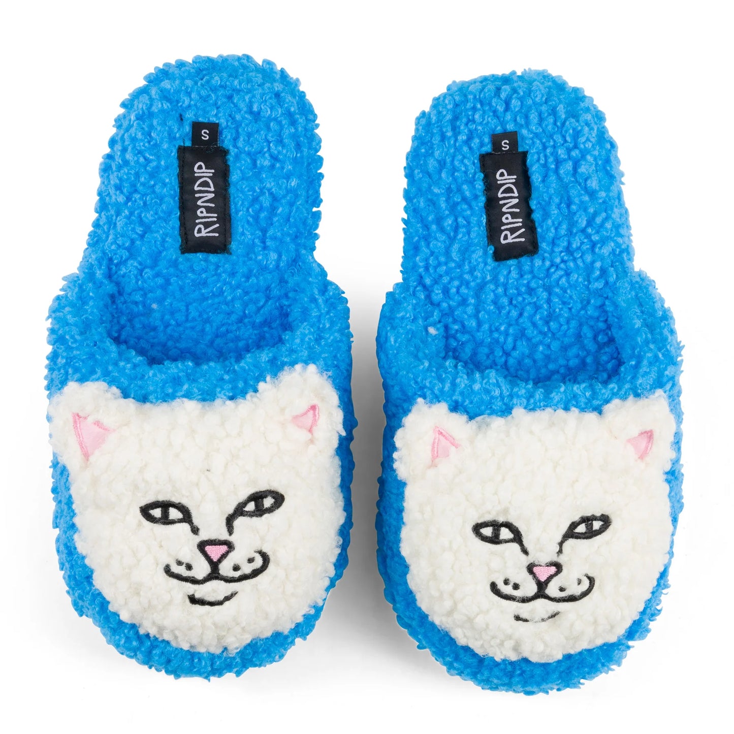 Rip N Dip Lord Nermal PLush Face Slipper rndhol23262 blue