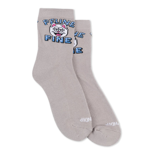 Rip N Dip Feline Fine Socks rndhol23320 charcoal