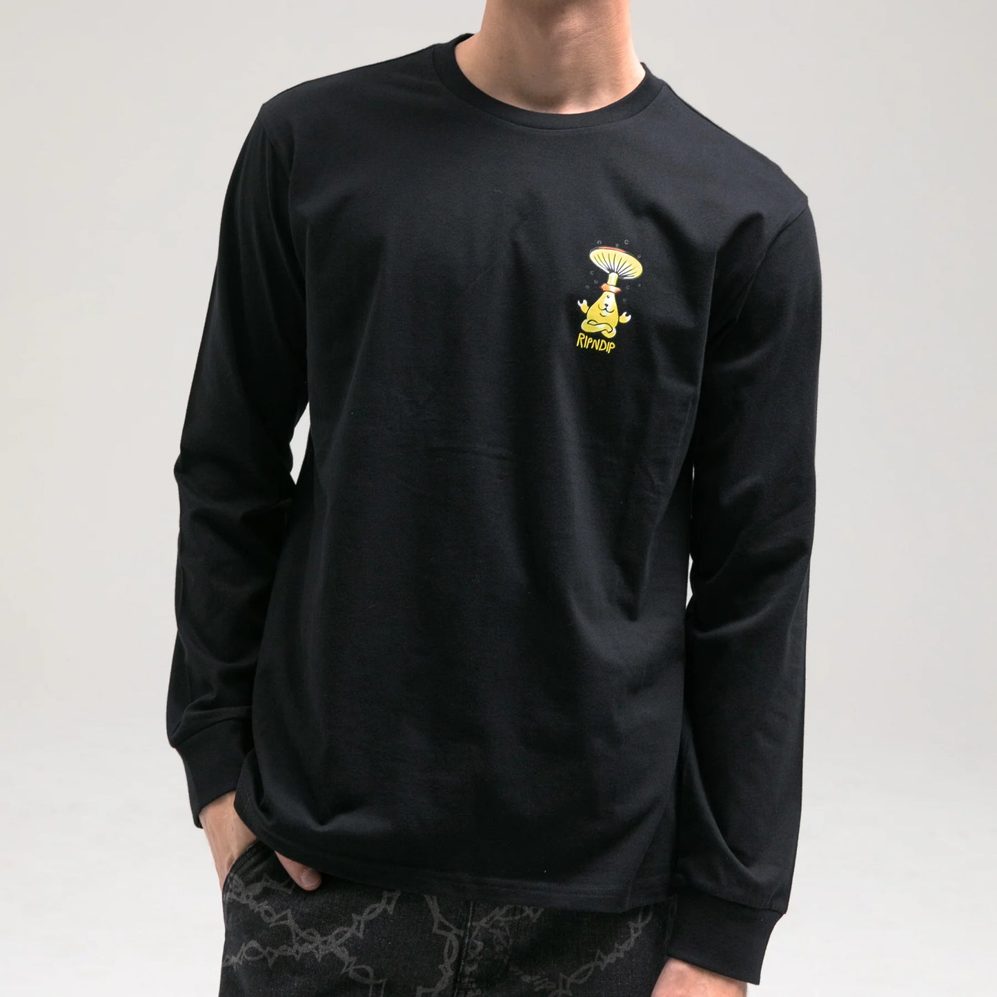 Rip n Dip know ur shrooms l/s tshirt rndspr24141 black