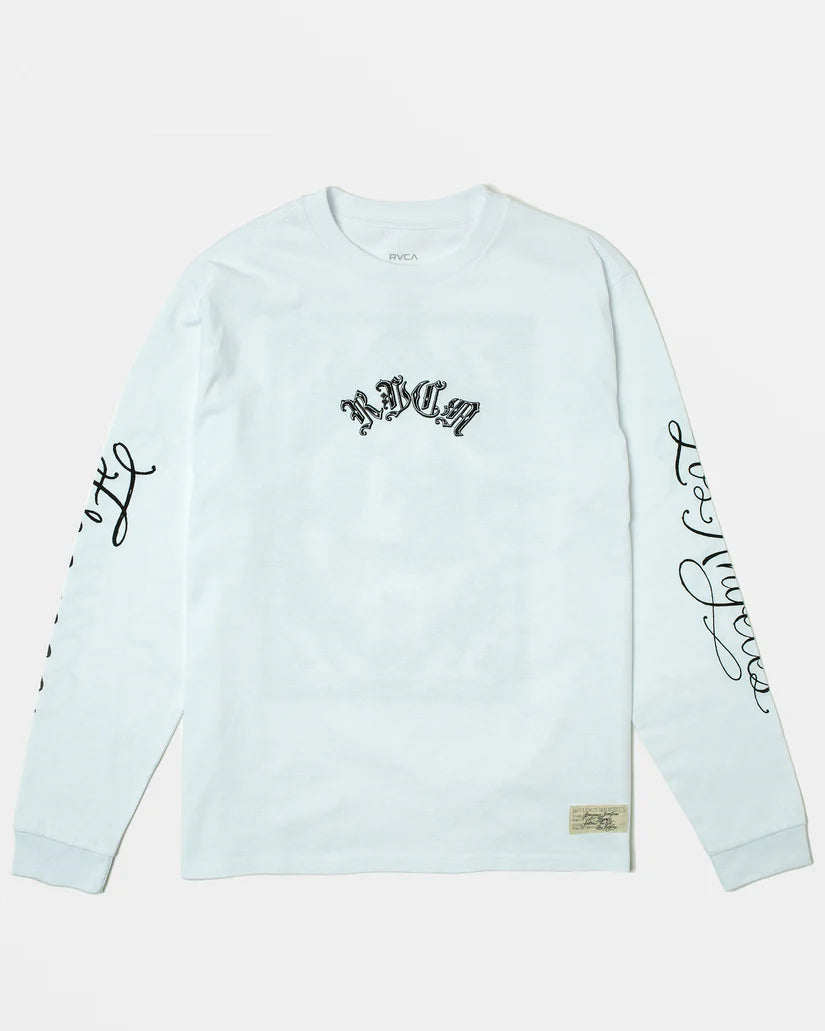 Rvca CHEFS KISS LONG SLEEVE T-SHIRT avyzt02306 white