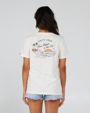 Salty Crew lookout boyfriend tee 20035693w off white