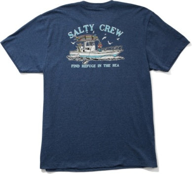 Salty Crew fish on tshirt youth 20035712y navy heather