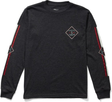 Salty Crew tippet color youth long sleeve tshirt  20135536y heather charcoal