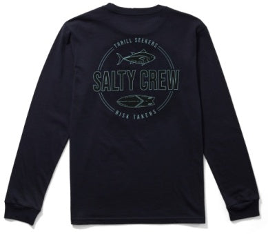 Salty Crew outlined youth long sleeve tshirt 20135541y navy