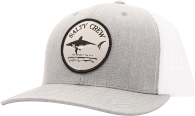 Salty Crew bruce retro trucker hat 35035303 heather grey and white