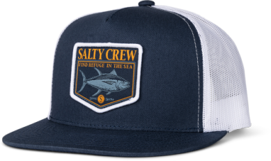 Salty Crew angler trucker hat youth 35035555y navy & white