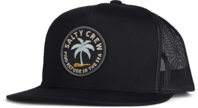 Salty Crew tropics trucker hat youth 35035577y black