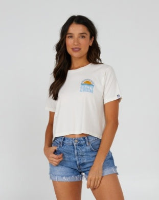 Salty Crew Summertime crop tshirt 20035689w white