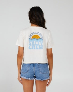 Salty Crew Summertime crop tshirt 20035689w white