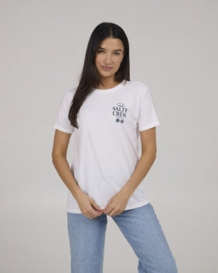 Salty Crew sip n sea boyfriend tshirt 20035794w white