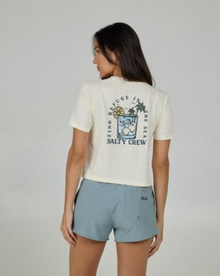 Salty Crew ocean spray crop tshirt 20035885w off white