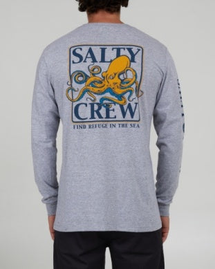 Salty Crew ink slinger long sleeve tshirt 20135367 grey