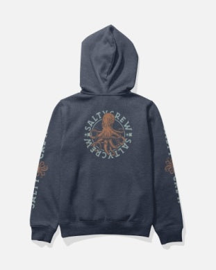 Salty crew youth tentacles hoody 20335328y heathered navy