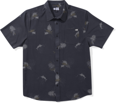 Salty Crew breezer short sleeve button up short 21035144 charcoal