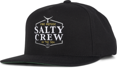 Salty Crew skipjack 5 panel snapback hat 35035576 black