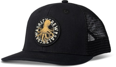 Salty Crew youth tentacles retro trucker hat 35035593y black