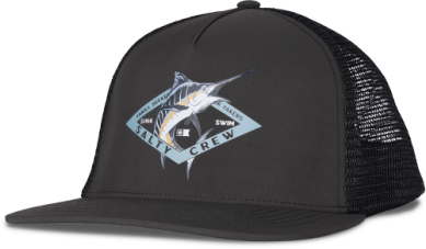 Salty Crew diamond marlin trucker hat 35035629 charcoal & black