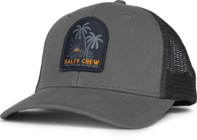 Salty Crew palmdale retro trucker hat 35035633 charcoal