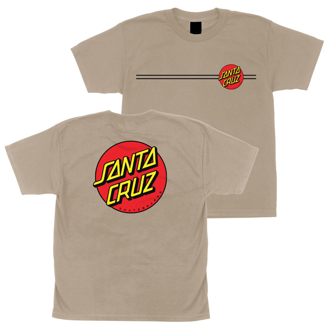 Santa Cruz youth tshirt classic dot 4414981 sand