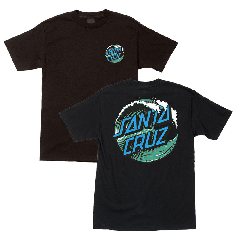 Santa Cruz youth tshirt wave dot 44153241 black