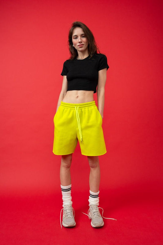 Malibu rib basic crew neck cropped top s10537 black