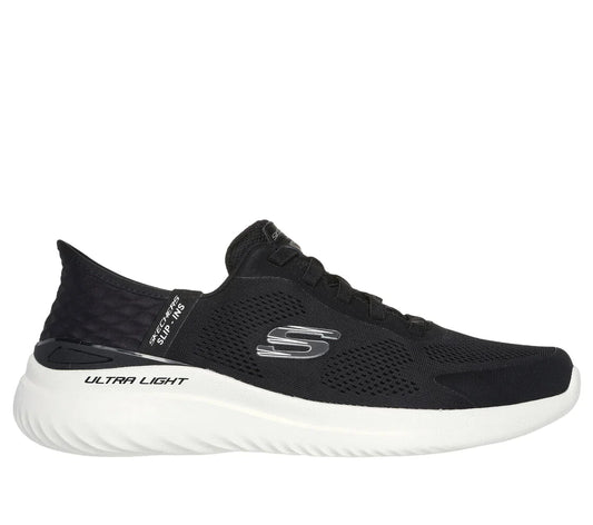 Mens Skechers Slip-ins: Bounder 2.0 - Emerged WIDE 232459bkw black & white