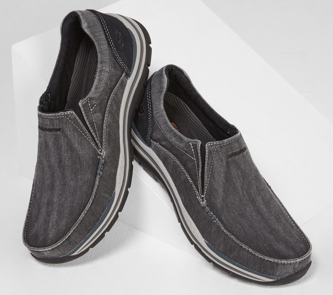 Skechers Relaxed Fit: Expected - Avillo 64109 black available in regular width and wide width