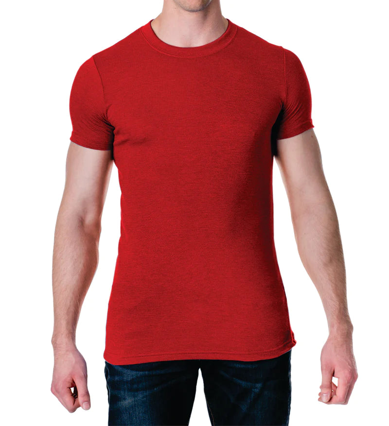 Stanfield's Men's Basic Short Sleeve Crew T-Shirt #2016 427 classic red