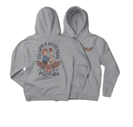 Dirty hands clean money youth rosie hoody tc2142 grey