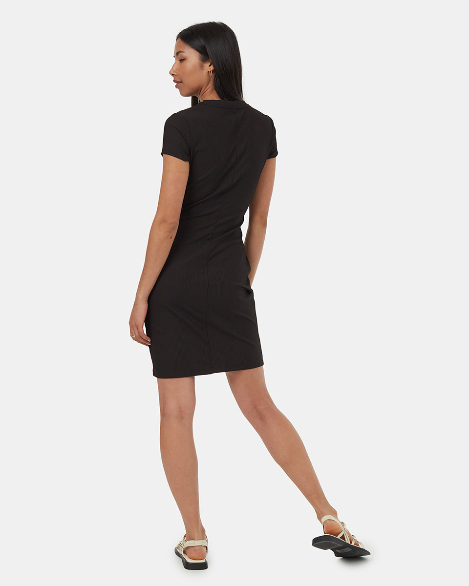 Ten tree tech rib tshirt dress tcw5694-0164 black