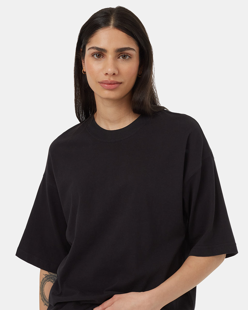 ten tree regenerative cotton oversized tshirt tcw5750-0164 black