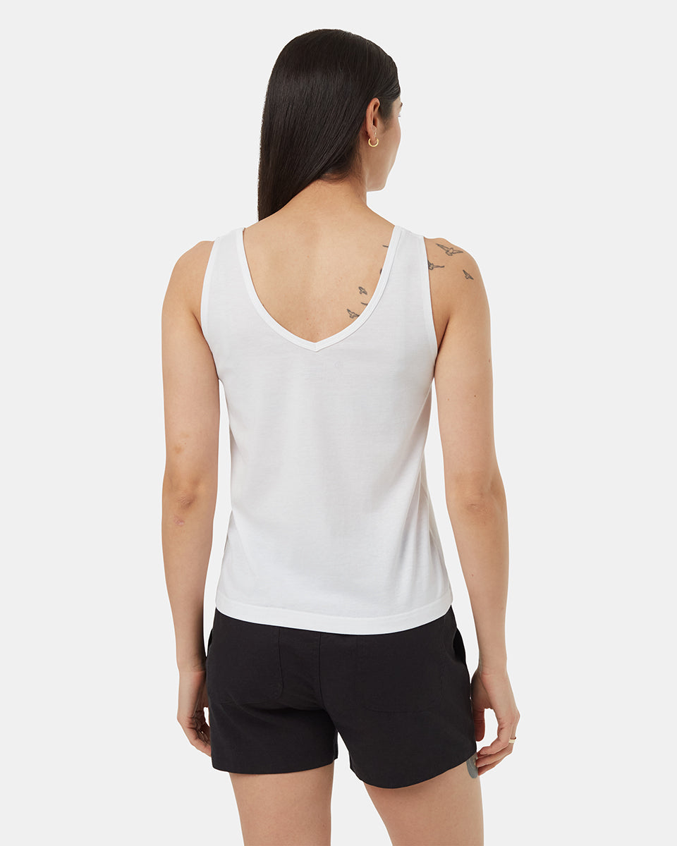 Ten tree treeblend double vneck tank tcw5754-0016 white