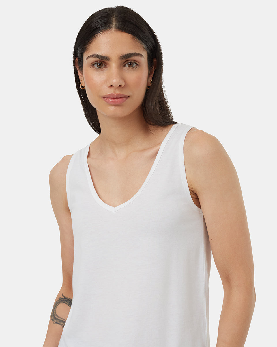 Ten tree treeblend double vneck tank tcw5754-0016 white