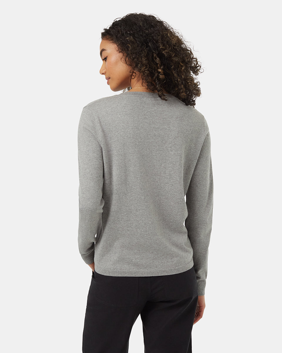 ten tree highline fine guage sweater tcw5913-0859 grey heather