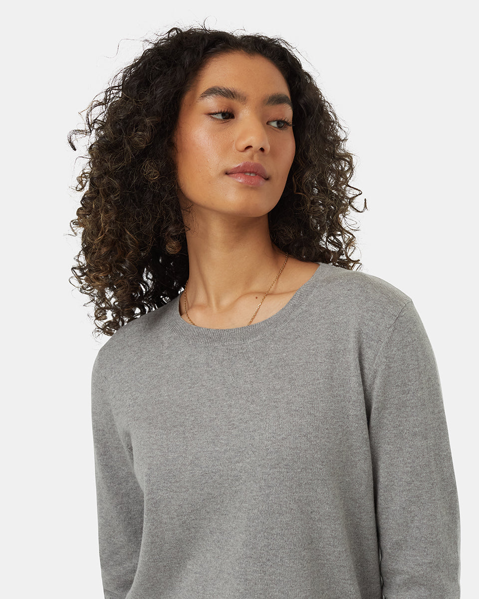 ten tree highline fine guage sweater tcw5913-0859 grey heather