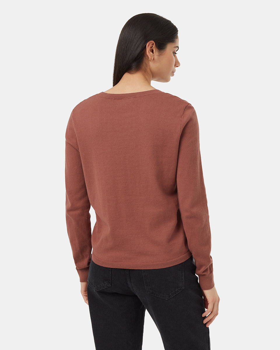 ten tree highline fine guage sweater tcw5913-1366 mesa red