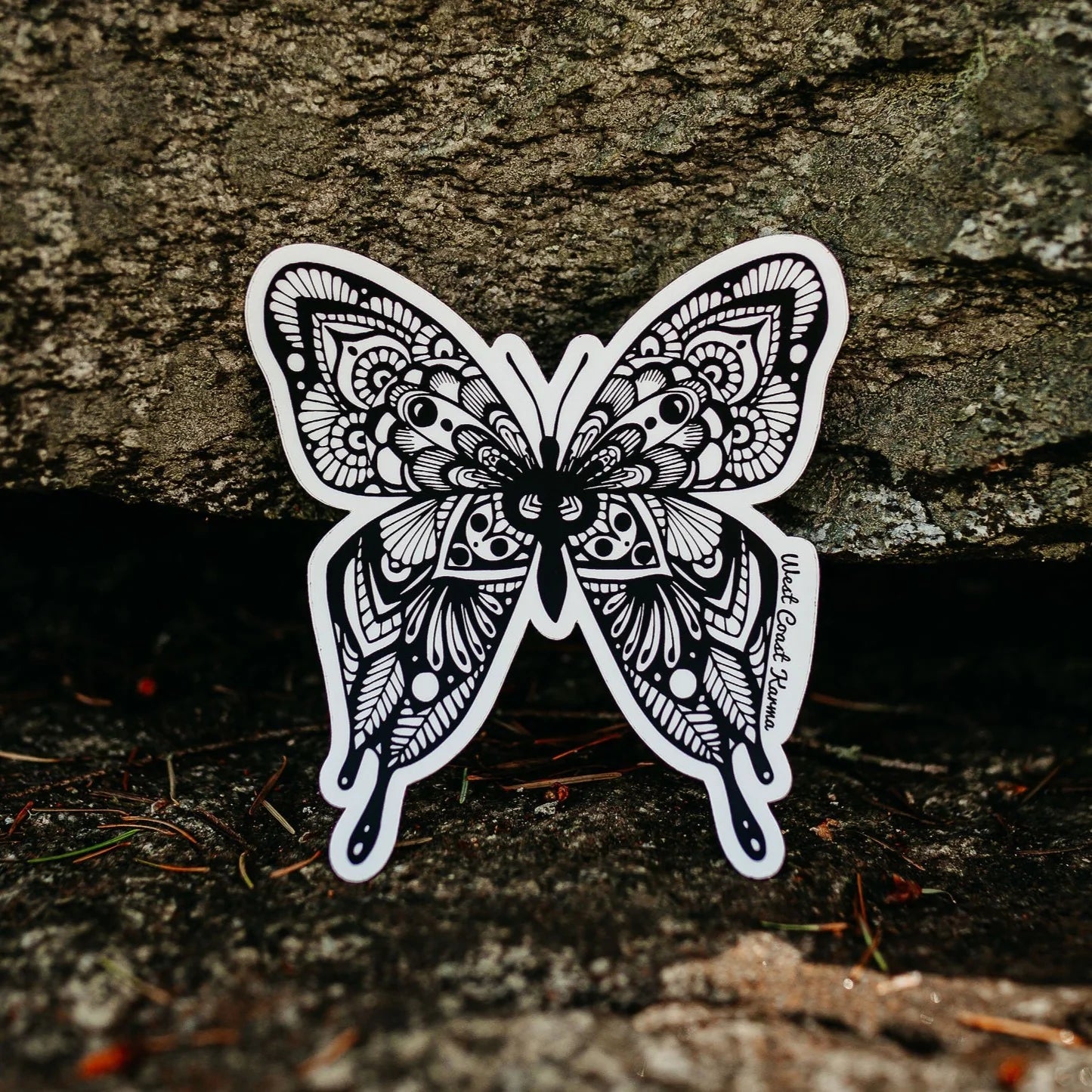 West Coast Karma Butterfly Sticker